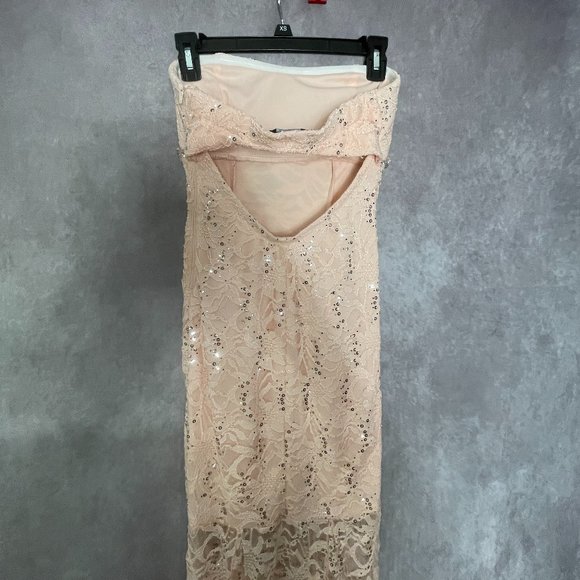 Strapless Formal, Prom, Wedding DRESS~size 7 (see measurements) - Picture 4 of 8